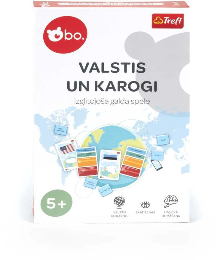 BO Izglītojošā galda spēle "Valstis un karogi" (Latviešu val.)