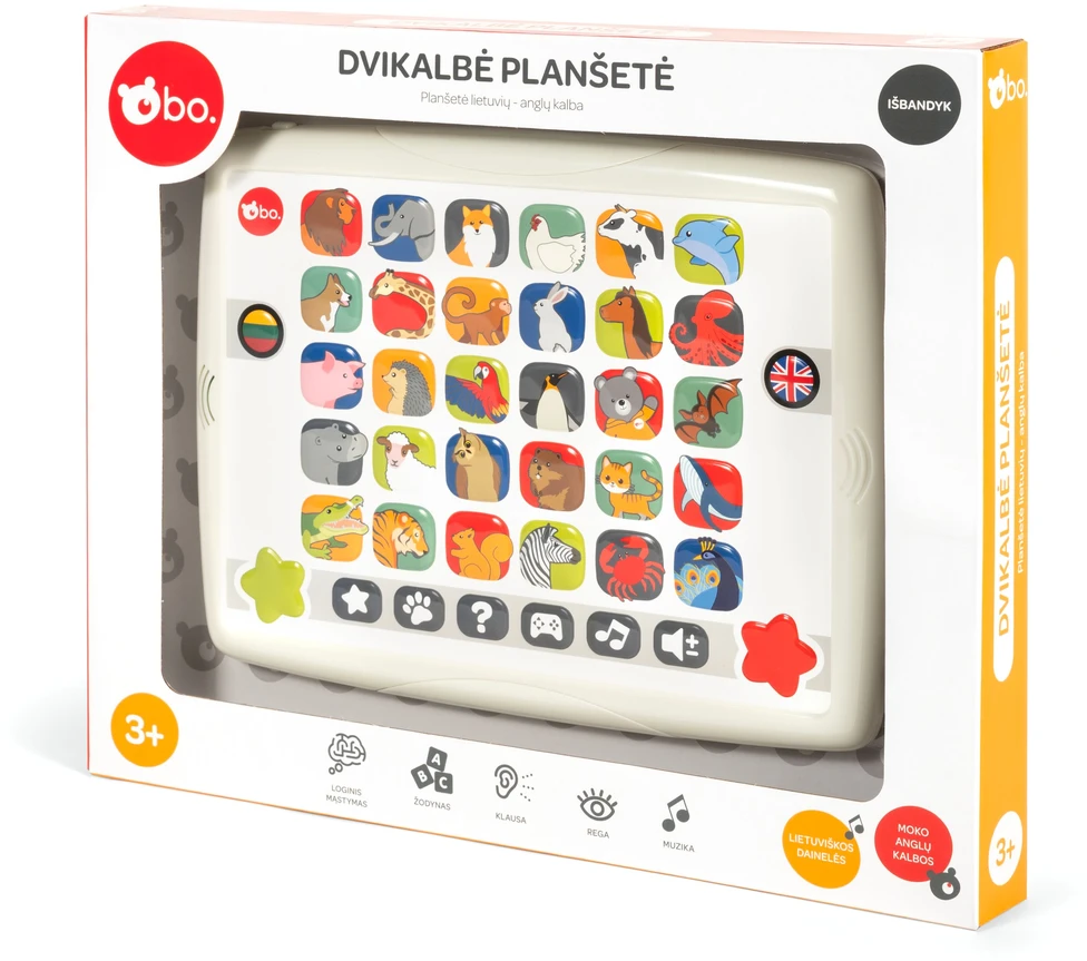 Lavinamoji dvikalbė planšetė bo. 8046LT (lietuvių ir anglų k.)