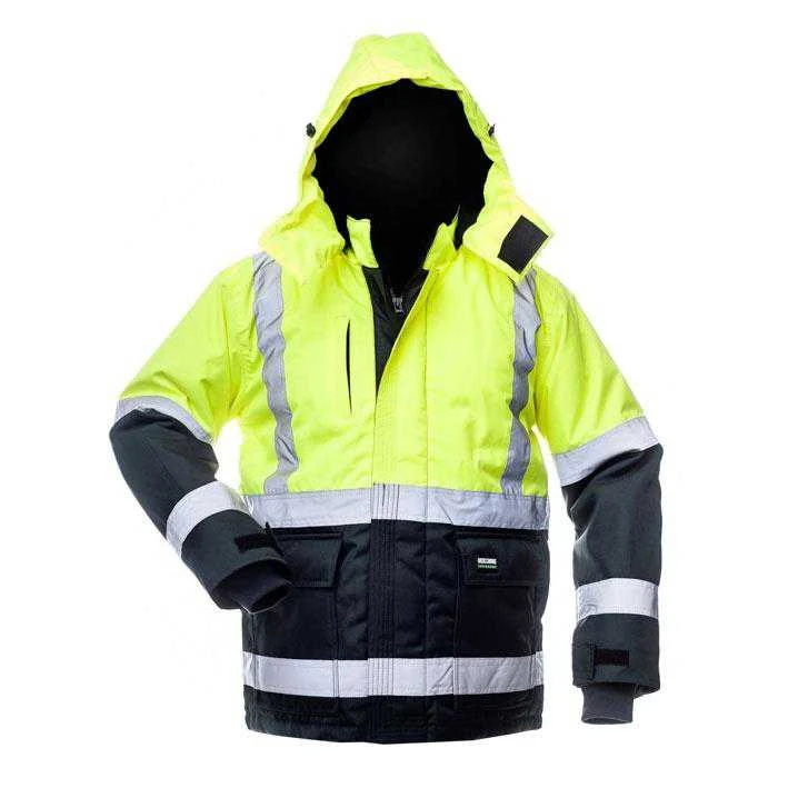 B Safety Darbinė striukė Baltic Canvas, mėlyna/geltona, XXXL dydis