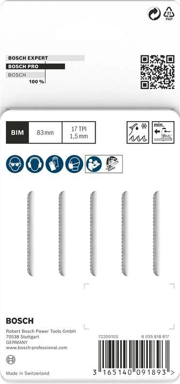Bosch 5 siaurapj.pjūkleliai T 118 BOF