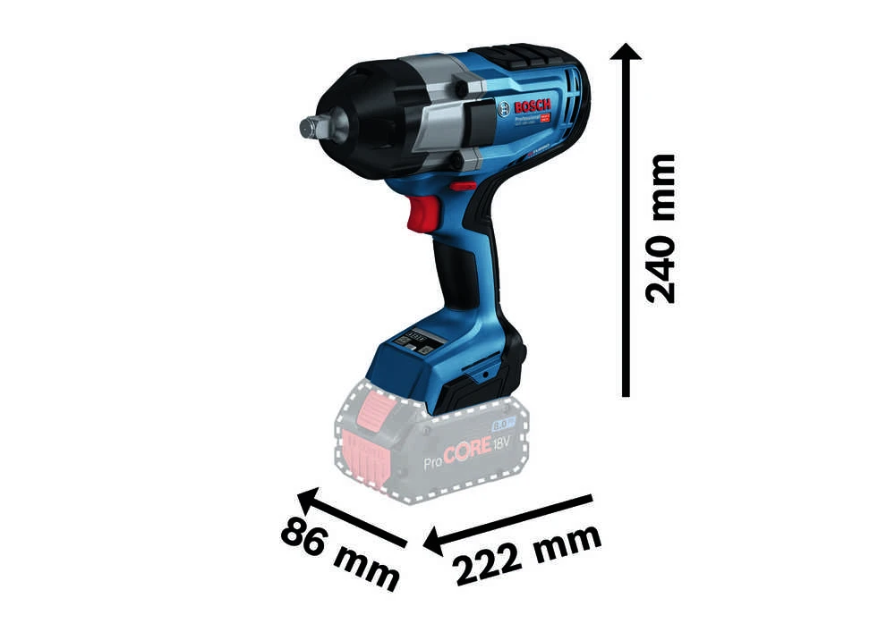 Bosch GDS 18V-1000, CT be akumuliatoriaus ir kroviklio