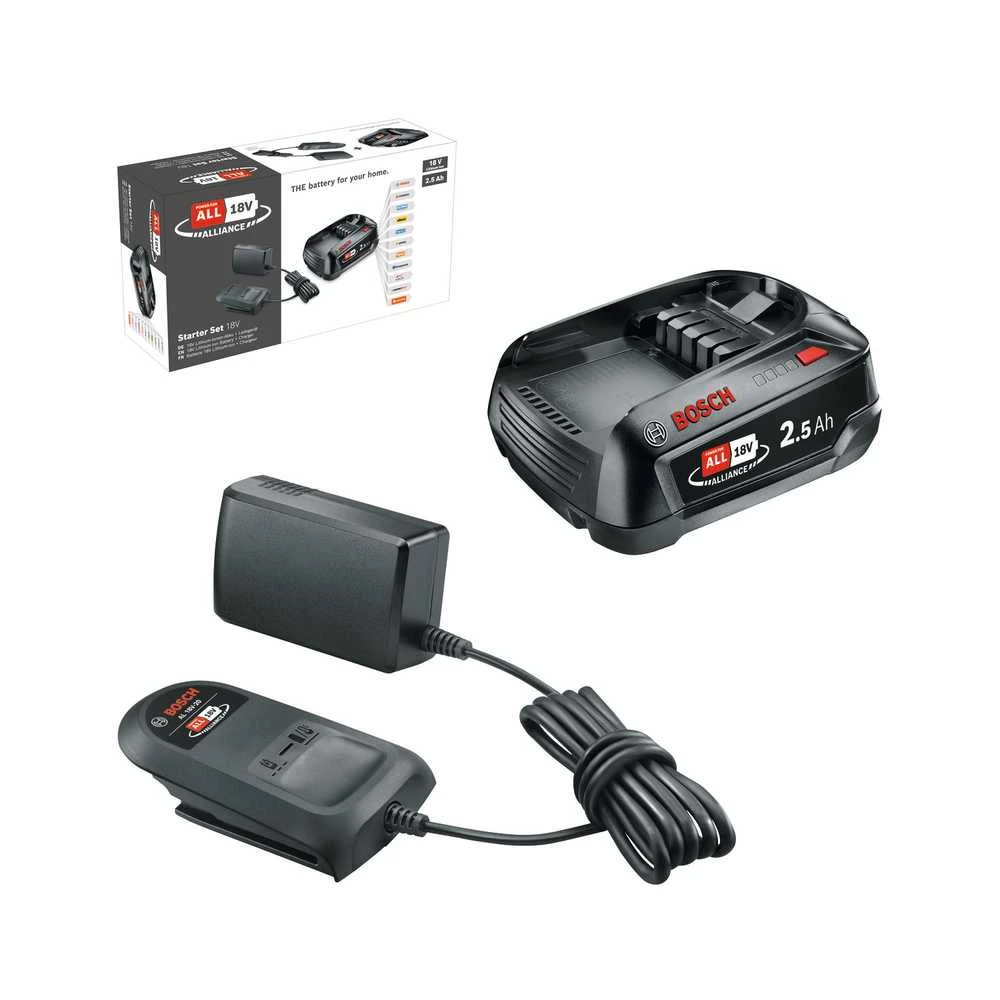 Bosch akumuliatoriaus ir kroviklio rinkinys 18V Alliance; 18 V; 1x2,5 Ah