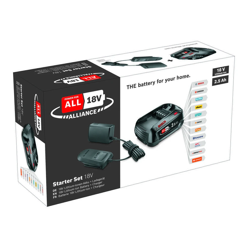Bosch akumuliatoriaus ir kroviklio rinkinys 18V Alliance; 18 V; 1x2,5 Ah