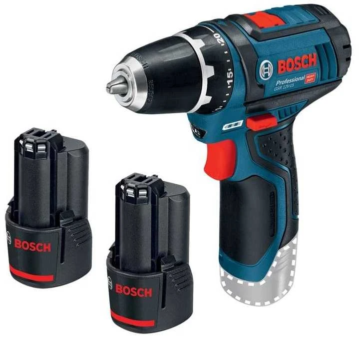 Bosch Akumuliatorinis suktuvas GSR 12V-15 2x2.0Ah Akumuliatorinis Suktuvas