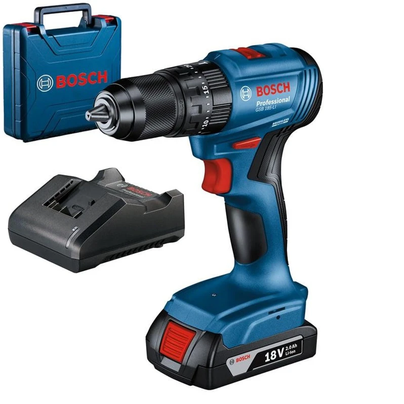Grąžtas Bosch Carruzzo CORDLESS DRILL GSB-185 LI 18V 1X2.0AH