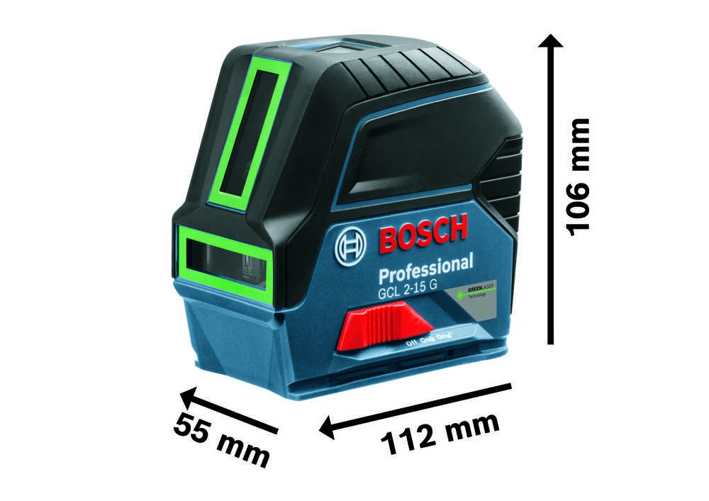 Bosch Kombinuotasis lazeris GCL 2-15 G (3x1.5V AA , Case)