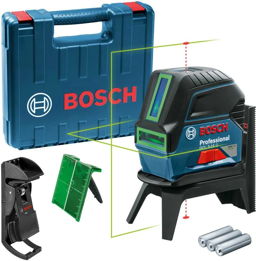 Bosch Kombinuotasis lazeris GCL 2-15 G (3x1.5V AA , Case)