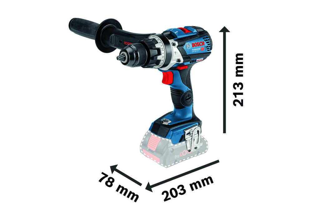 Bosch GSB 18V-110 C, CT be akumuliatoriaus ir kroviklio
