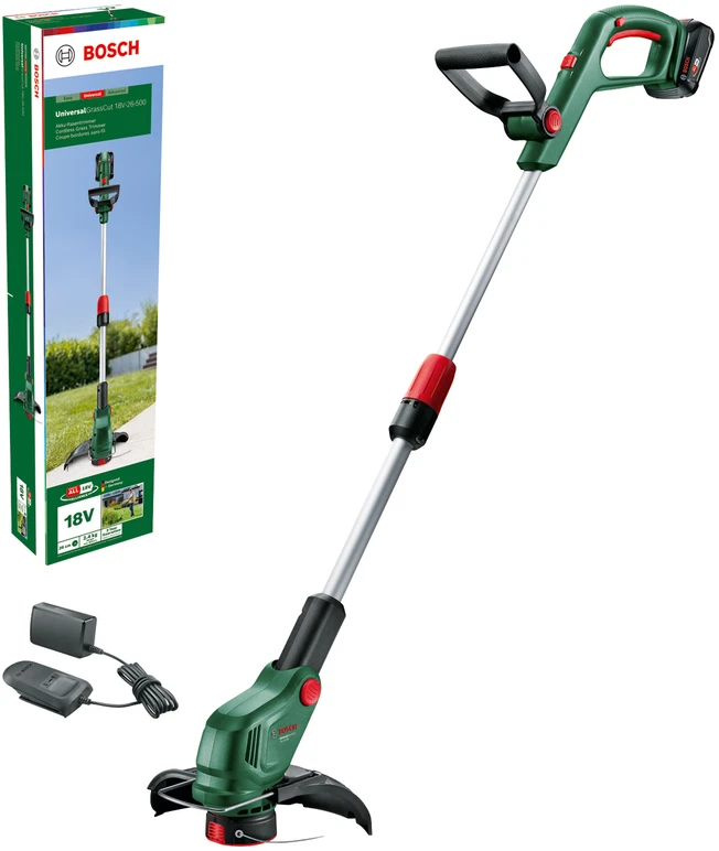 Akumuliatorinė žoliapjovė Bosch Universal GrassCut 18V-26-500, 1x2.0Ah, 06008C1F00
