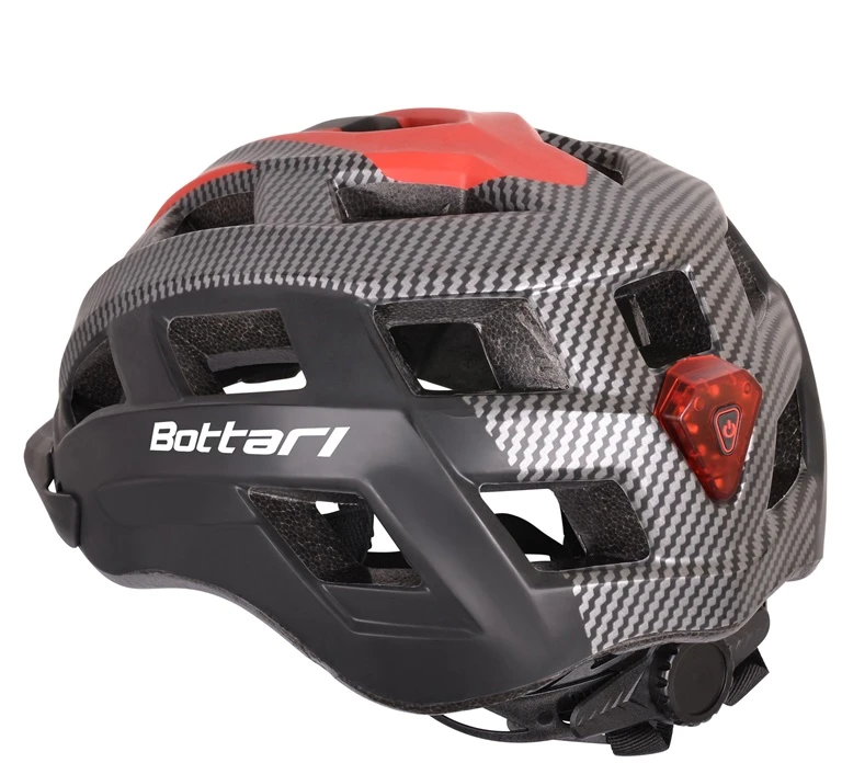 Dviratininkų šalmas Bottari 94004RB, juodas/raudonas, L/XL