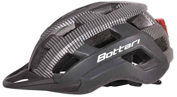 Dviratininkų šalmas Bottari 94001GB, juodas/pilkas, S/M