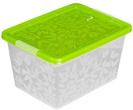 BRANQ 33L plastikinė dėžė su dangčiu JASMINE, skaidri