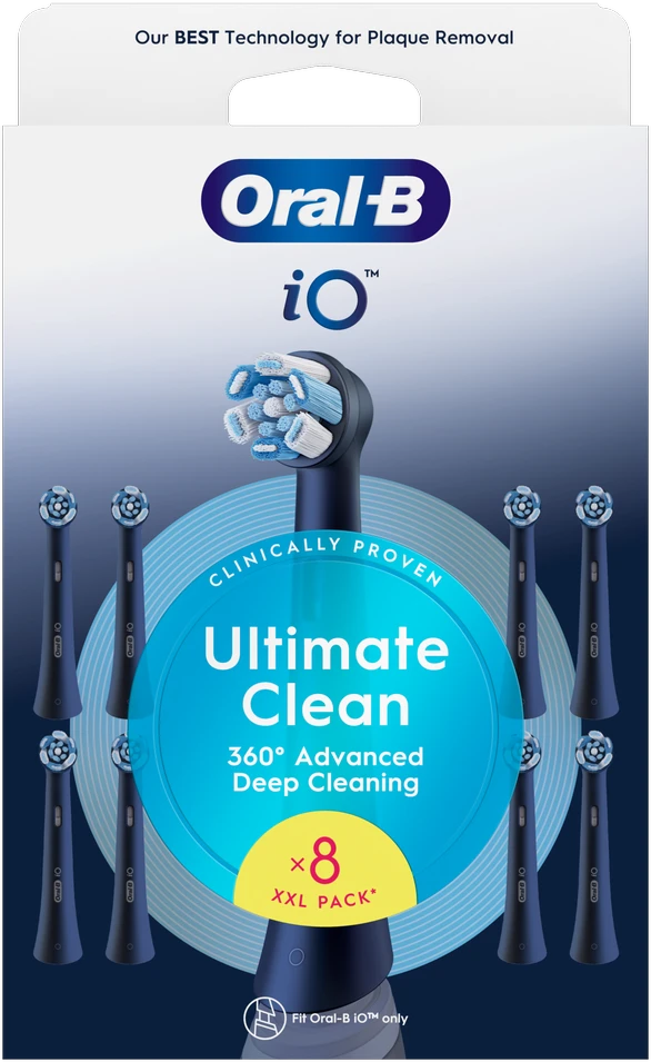 Braun CBF 8 Oral-B UltimateClean Juodas Dantų Šepetėlio Galvutės, 8 Vnt.