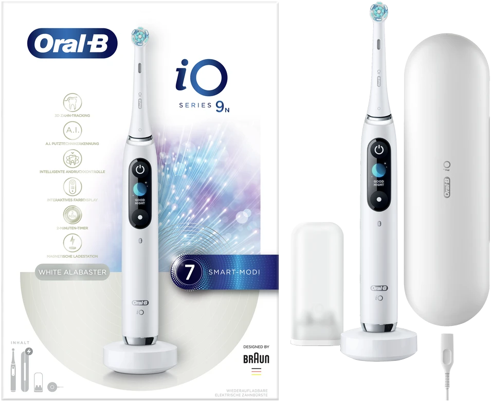 ORAL-B iO Series 9N Elektrinis dantų šepetėlis, baltos spalvos