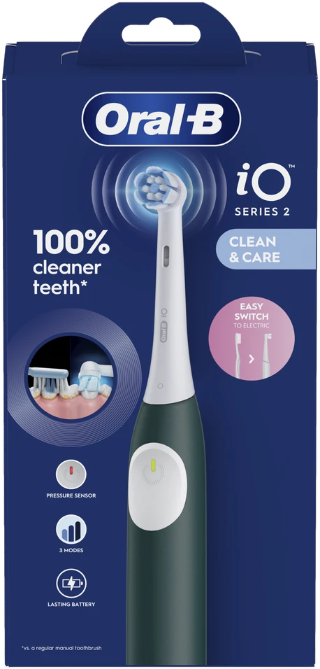 Braun iOS2.1C9.0G Oral-B iO2 Elektrinis Dantų Šepetėlis Žalias Forest
