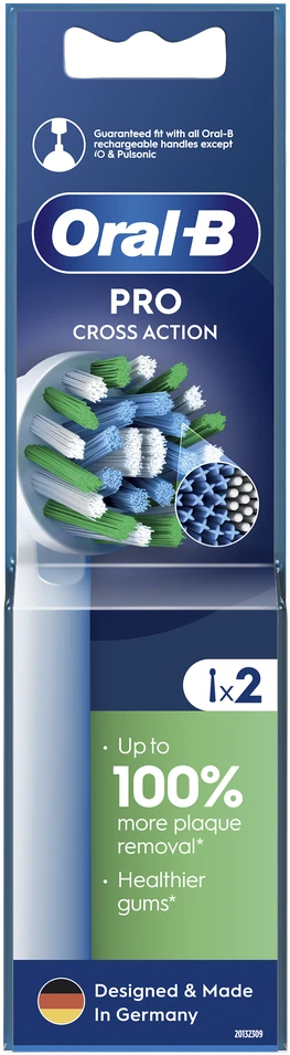Braun Oral-B EB50-2 Cross Action Pro Dantų Šepetėlio Galvutės, 2 vnt.