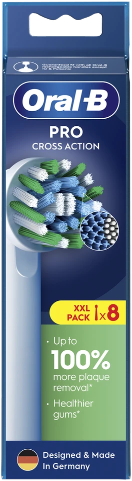 Braun Oral-B EB50-8 Cross Action Pro Dantų Šepetėlio Galvutės, 8 Vnt.