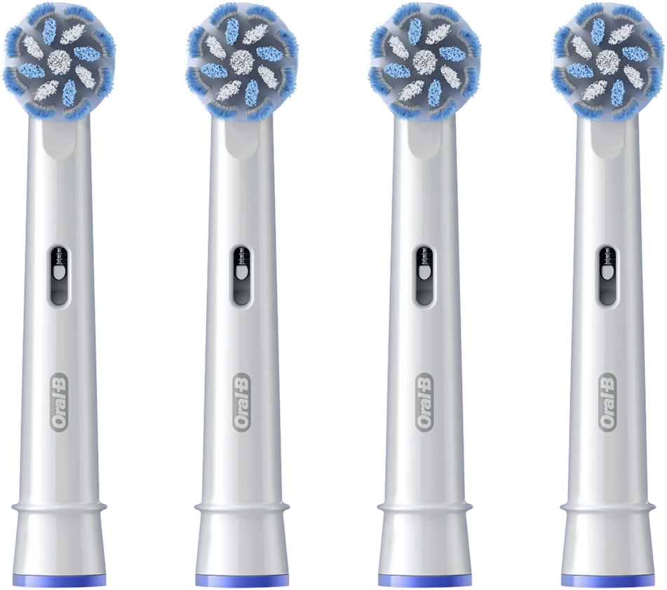 Braun Oral-B EB60-4 Jautrus Clean Pro Dantų Šepetėlio Galvutės, 4 Vnt.