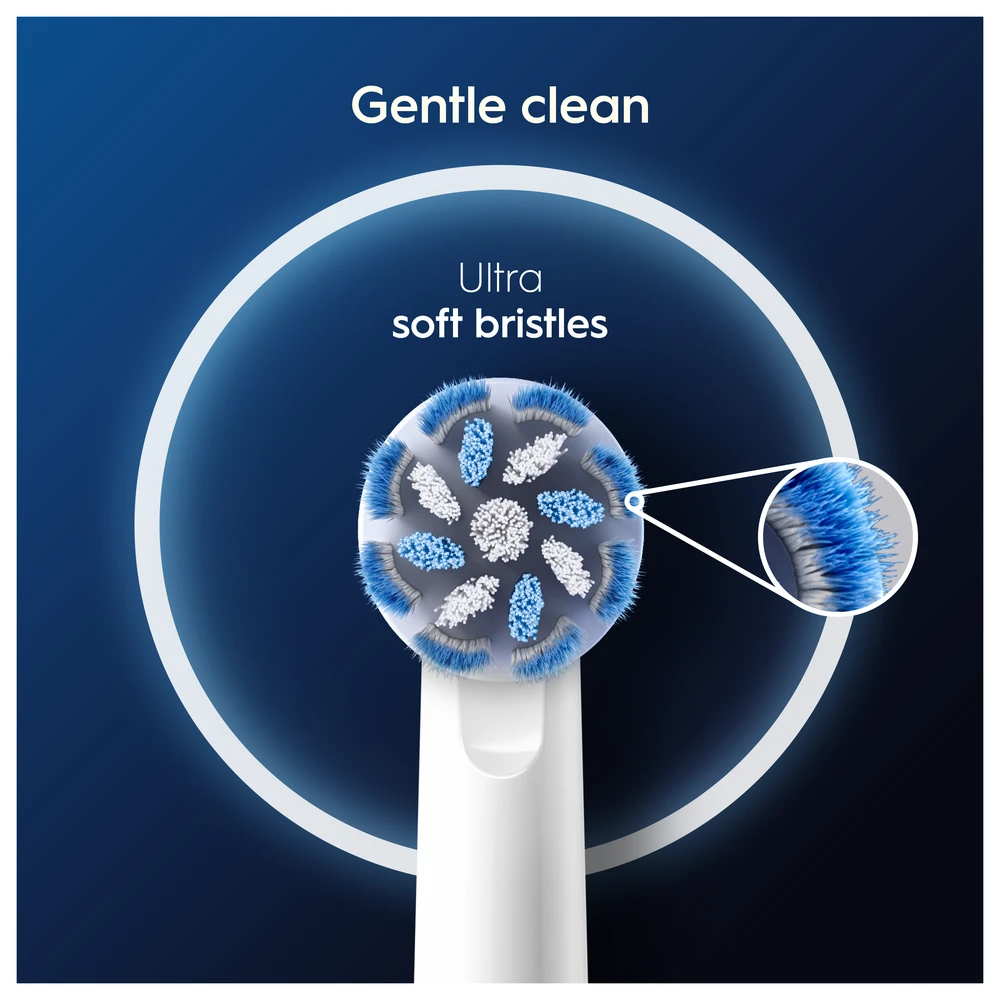 Braun Oral-B EB60-4 Jautrus Clean Pro Dantų Šepetėlio Galvutės, 4 Vnt.