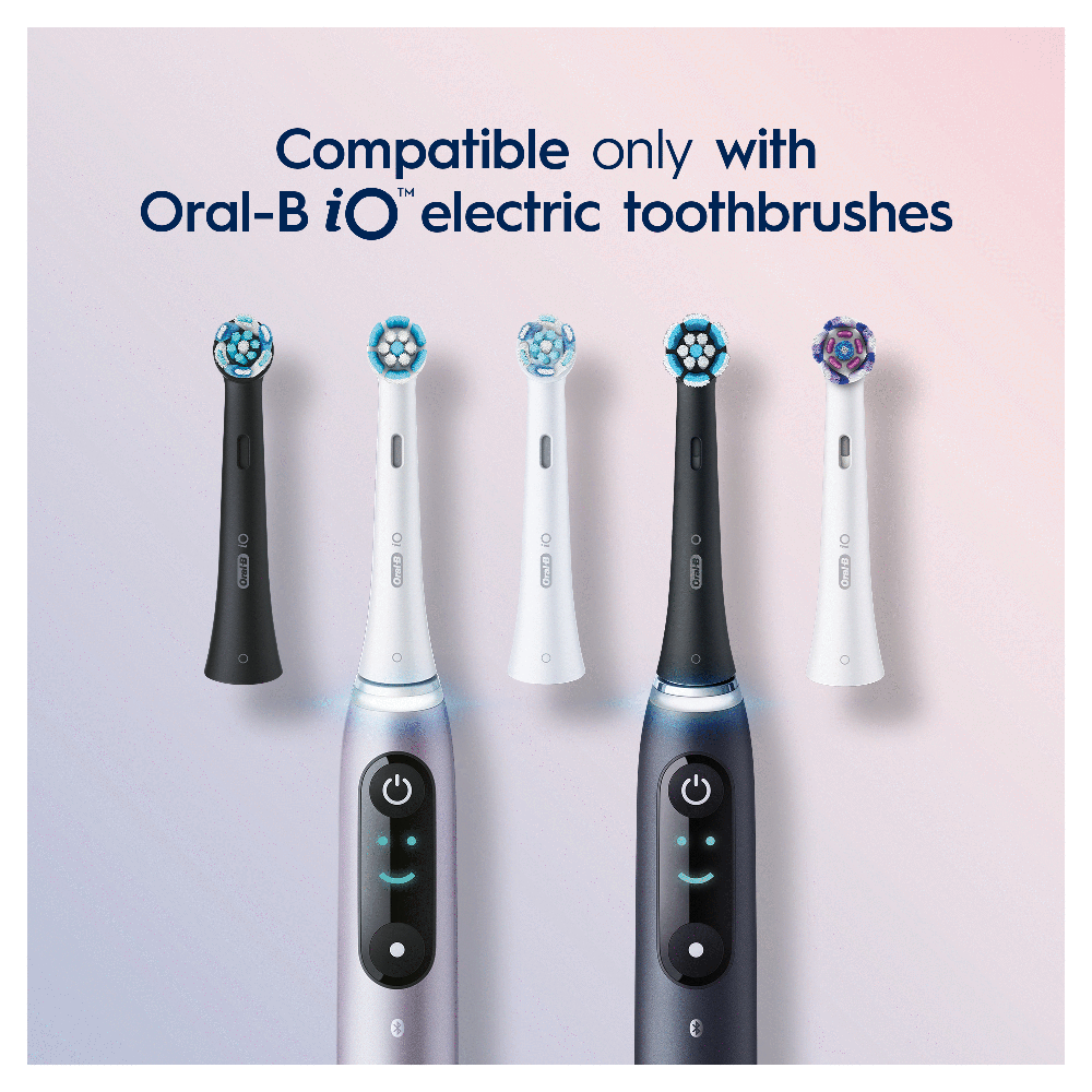 Braun SB-4 Oral-B iO Gentle Care Juodas keičiamos dantų šepetėlio galvutės 4 vnt.