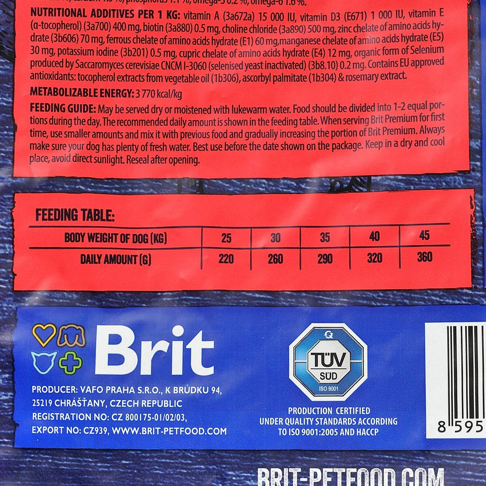 BRIT PREMIUM Dog by Nature Adult L 15 kg