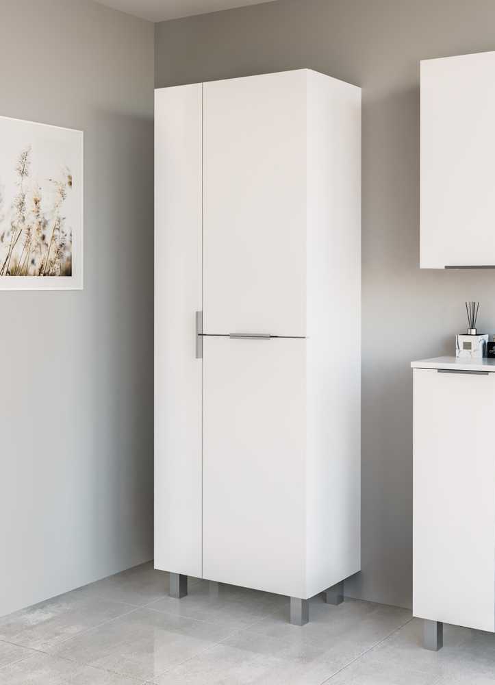 Laisvai pastatoma vonios spinta Domoletti SU60DL-3, balta sp., 32 cm x 60 cm x 172 cm