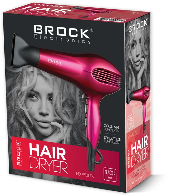 Džiovintuvas Brock Plaukų džiovintuvas HD9501PK Brock