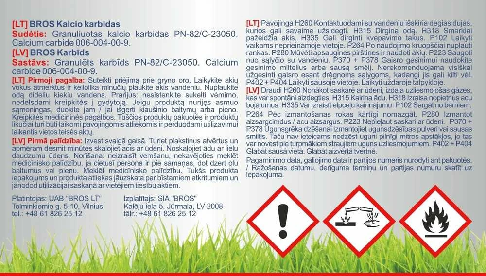 Priemonė nuo kurmių BROS Karbidex, 500g