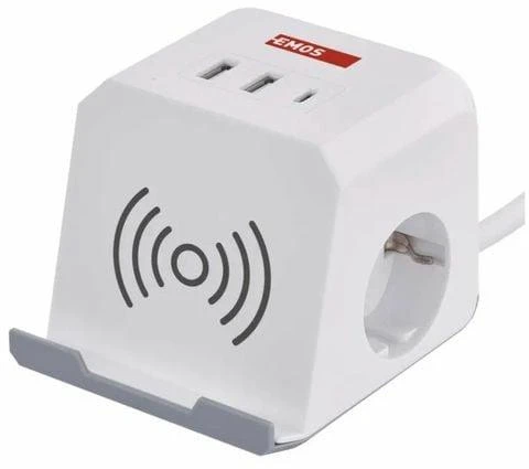 Emos EXTENSION 2 SOCKETS Baltas 2XUSB-A+C 2M
