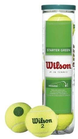 WILSON STARTER Žalias teniso kamuoliukai (4 kam.)