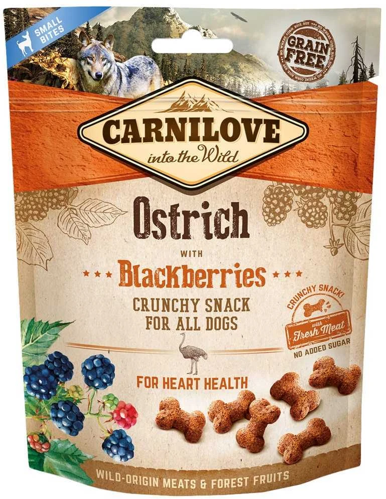 Carni Love CARNILOVE Fresh Crunchy Ostrich su gervuogėmis – skanėstas šunims – 200 g