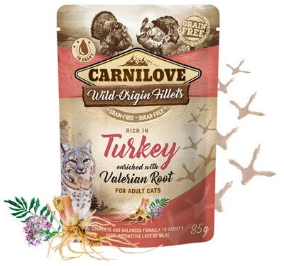Carni Love Carnilove konservai katėms maiš. kalakutiena Valeriana 85g