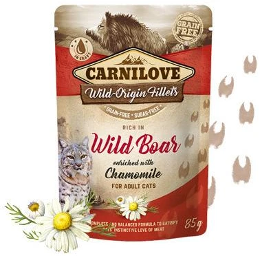 Carni Love Wild Carnilove konservai katėms maiš. šerniena Chamomile 85g