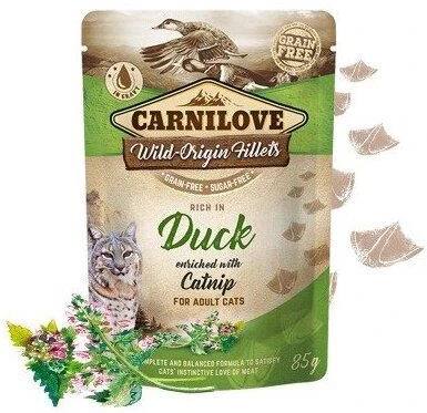 Carni Love Carnilove konservai katėms maiš. antiena Catnip 85g