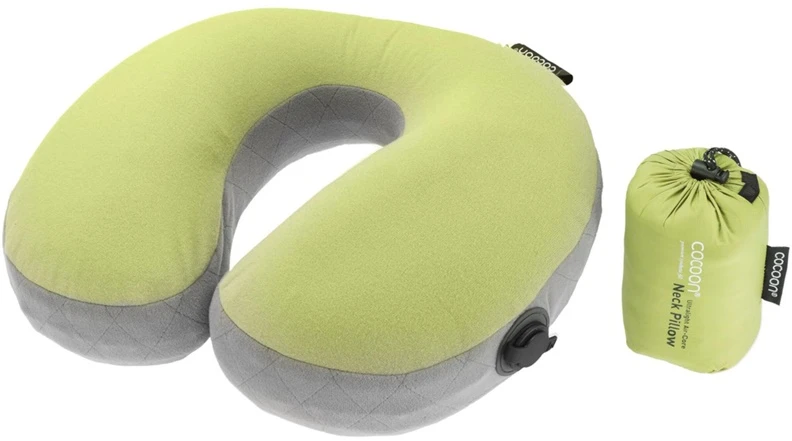 Kelioninė pagalvėlė COCOON Air-Core Neck Pillow Ergonomic Microfiber - Žalia