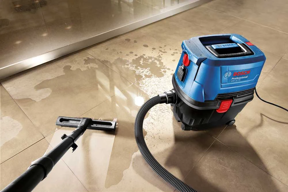 Bosch dulkių siurblys GAS 15 PS 15L su maitinimo lizdu įrankiui