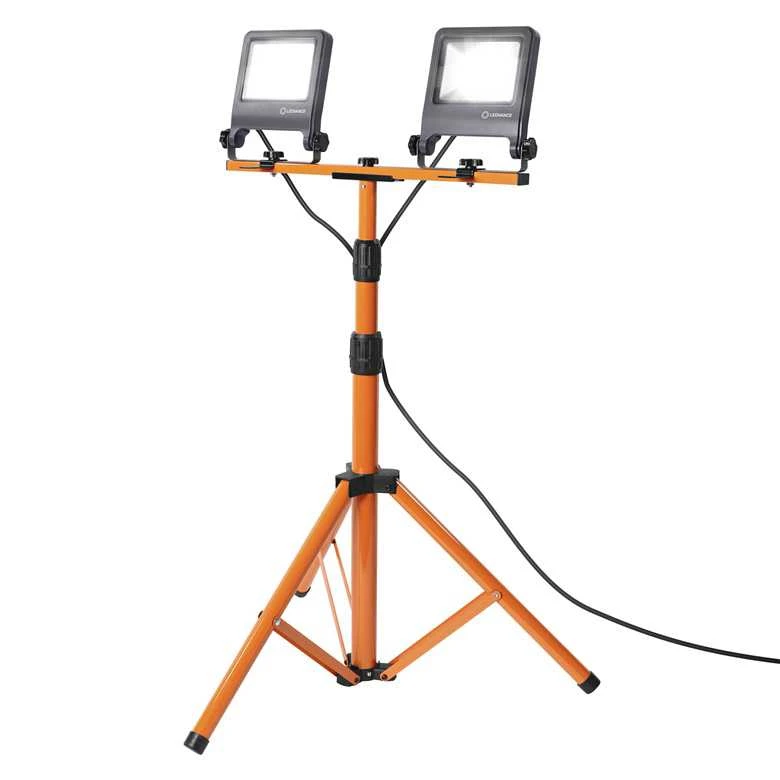 Statybinis prožektorius su stovu, pastatomas Osram, 60 W, 6000 lm, 4000 °K, IP65, pilka sp.