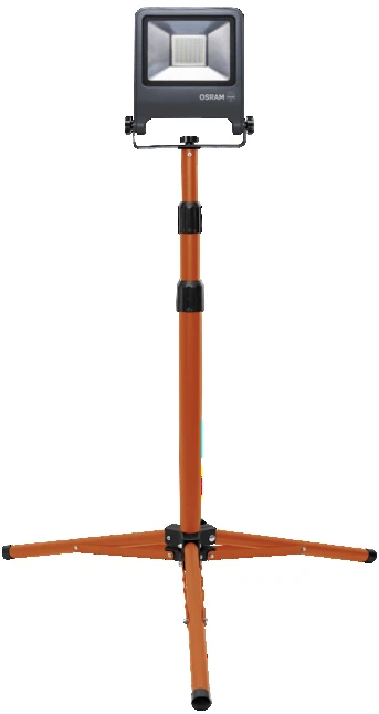 Celtniecības prožektors ar statīvu, brīvi stāvošs Osram, 50 W, 4500 lm, 4000 °K, IP65, pelēka
