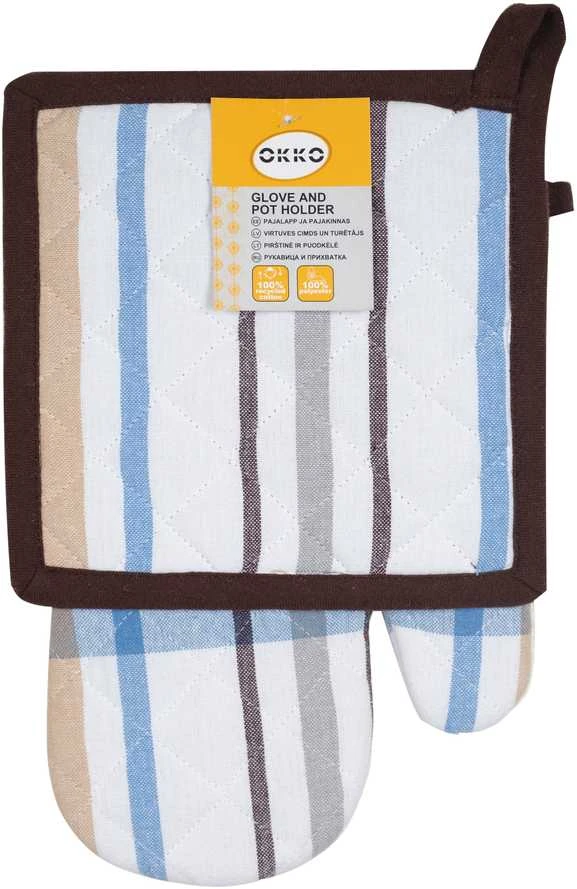 Puodkėlės ir pirštinės komplektas Okko PMM/G14151R, 18 cm x 31 cm, įvairių spalvų
