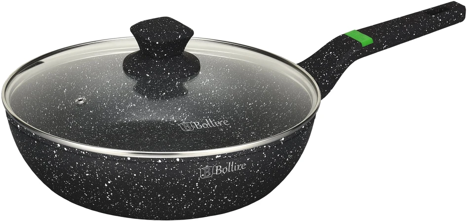 Cepšanas panna ar vāku Bollire Venezia BR1010, 28 cm, alumīnijs/marmora