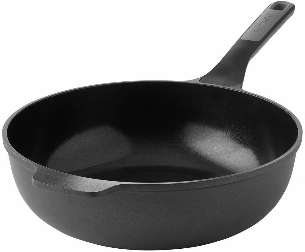 BergHOFF 30 cm wok keptuvė - Stone+ serija, lietas aliuminis su CeraGreen danga ir minkšta rankena