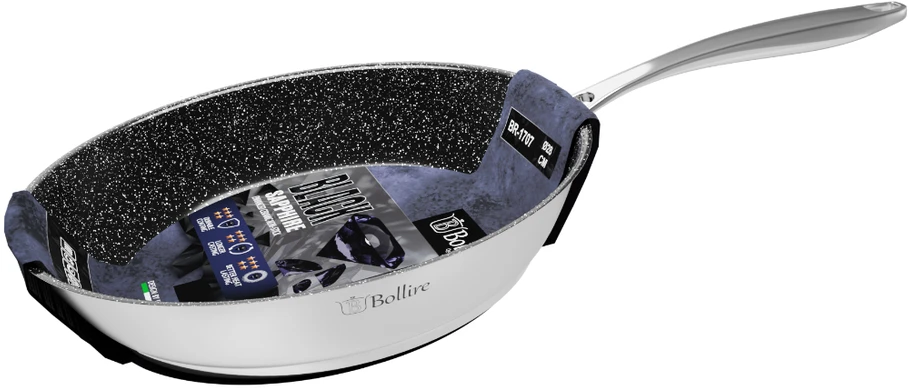 Keptuvė Bollire Juodas Sapphire BR-1707, 28 cm