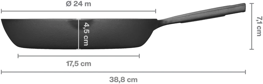 Keptuvė Fiskars 1075700, 24 cm, ketus