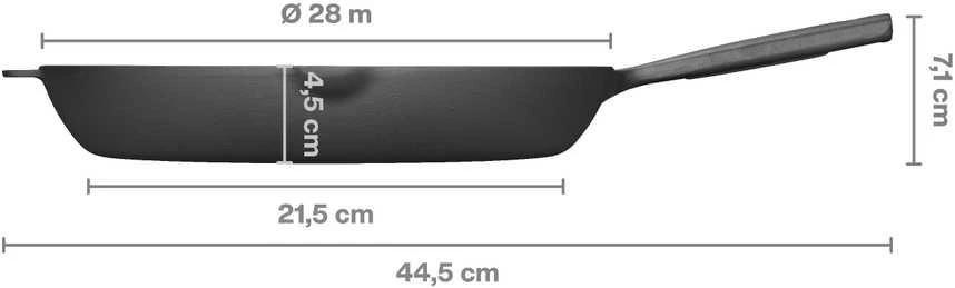 Keptuvė Fiskars 1075699, 28 cm, ketus