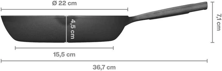 Keptuvė Fiskars 1075701, 22 cm, ketus