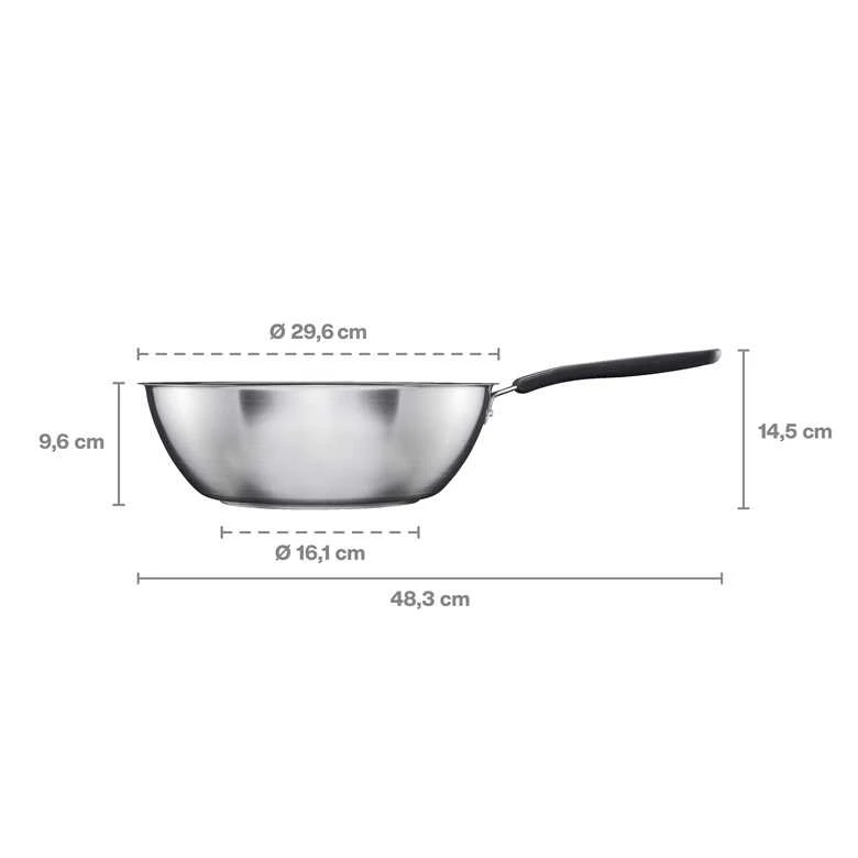 Keptuvė Fiskars Functional Form 1072313, 28 cm, nerūdijantysis plienas