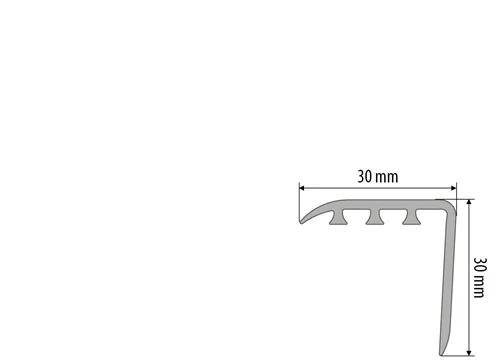 Cezar PROFIL LAIPT PVC KL30X30 0.9M RUSV ĄŽ,10
