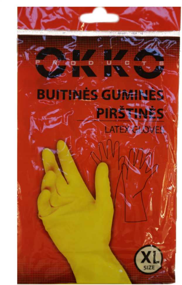Pirštinės guminės Okko, XL