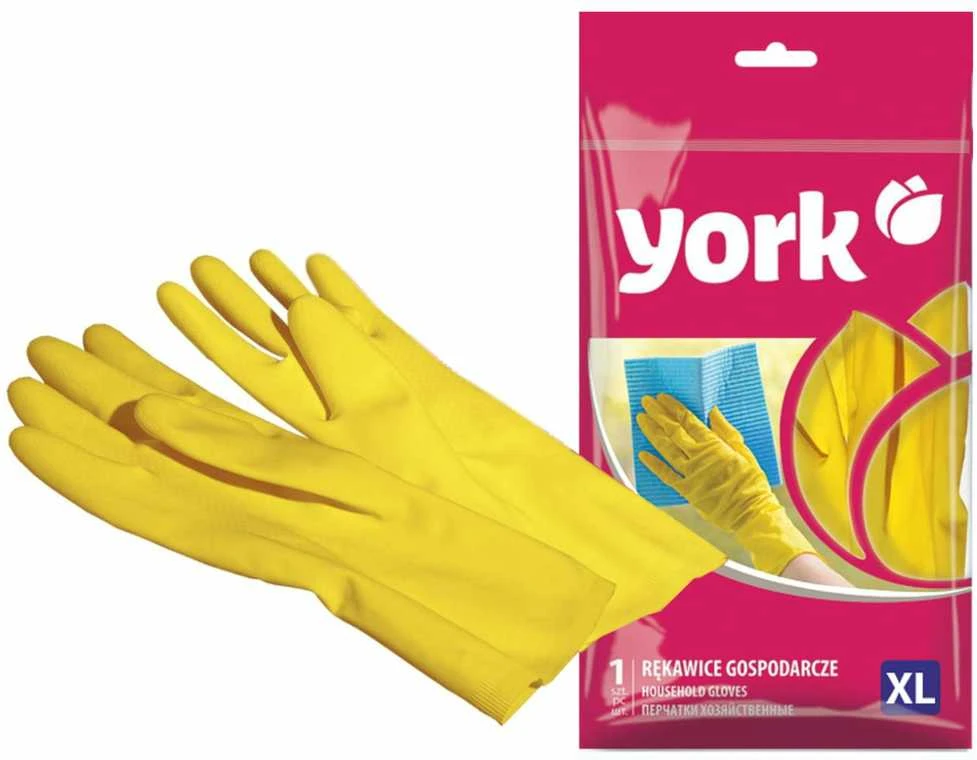 „York“ namų apyvokos latekso pirštinės, XL dydis