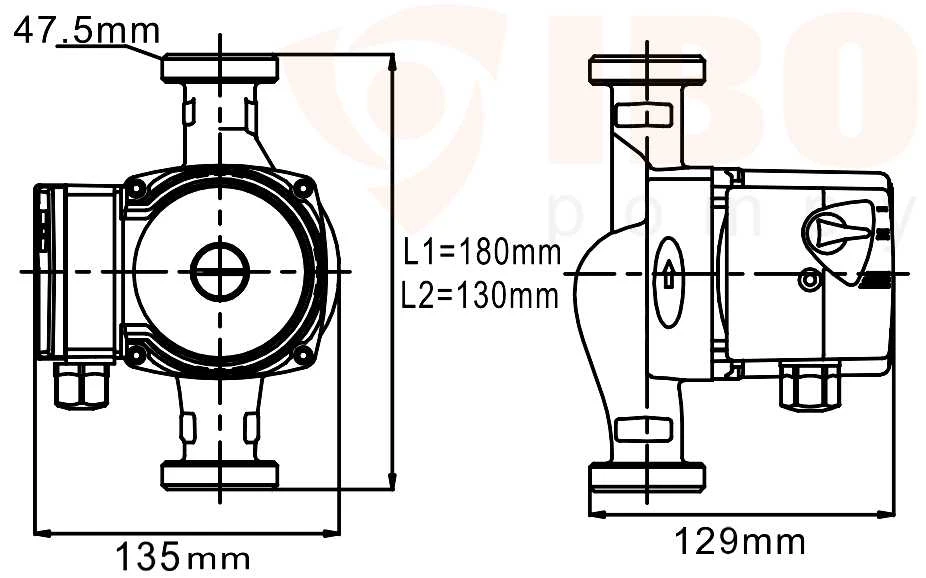 Cirkuliacinis siurblys IBO OHI 25-40, 180 mm